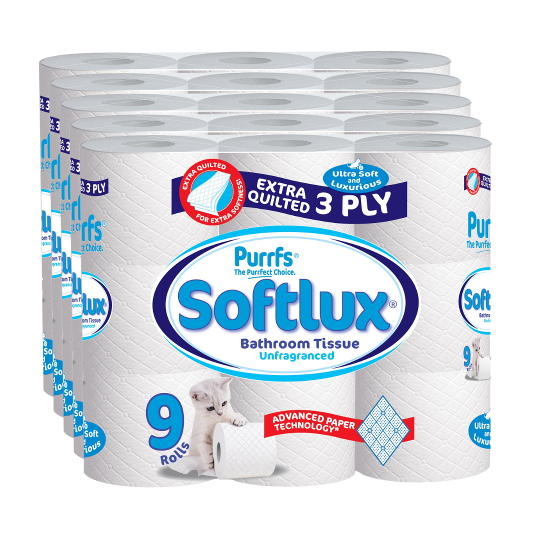 Softlux 3-Ply Premium Toilet Rolls (45-Pack) - Premium Quality Tissue Online - Product Image Softlux 3-Ply Premium Toilet Rolls (45-Pack) - Premium Quality Tissue Online - Product Image
